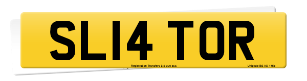 Registration number SL14 TOR